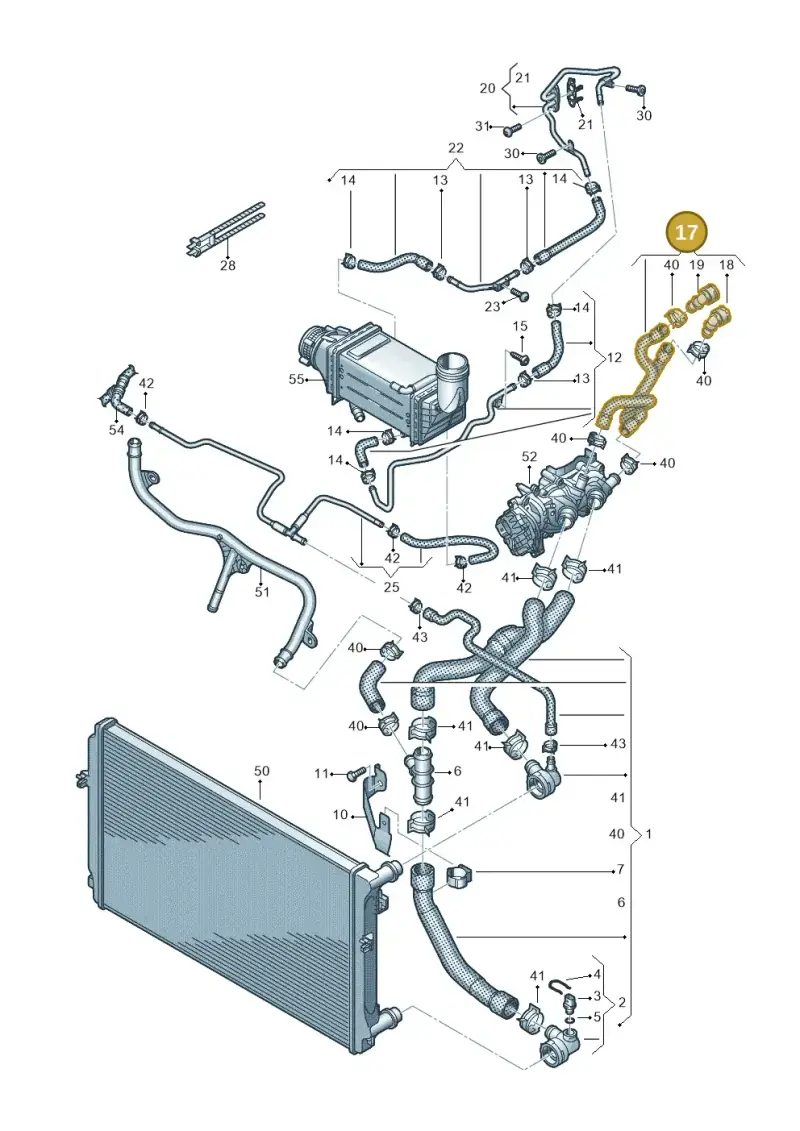 5Q0121156C — Skoda Fabia (2021-) diagram 890121031, position 17