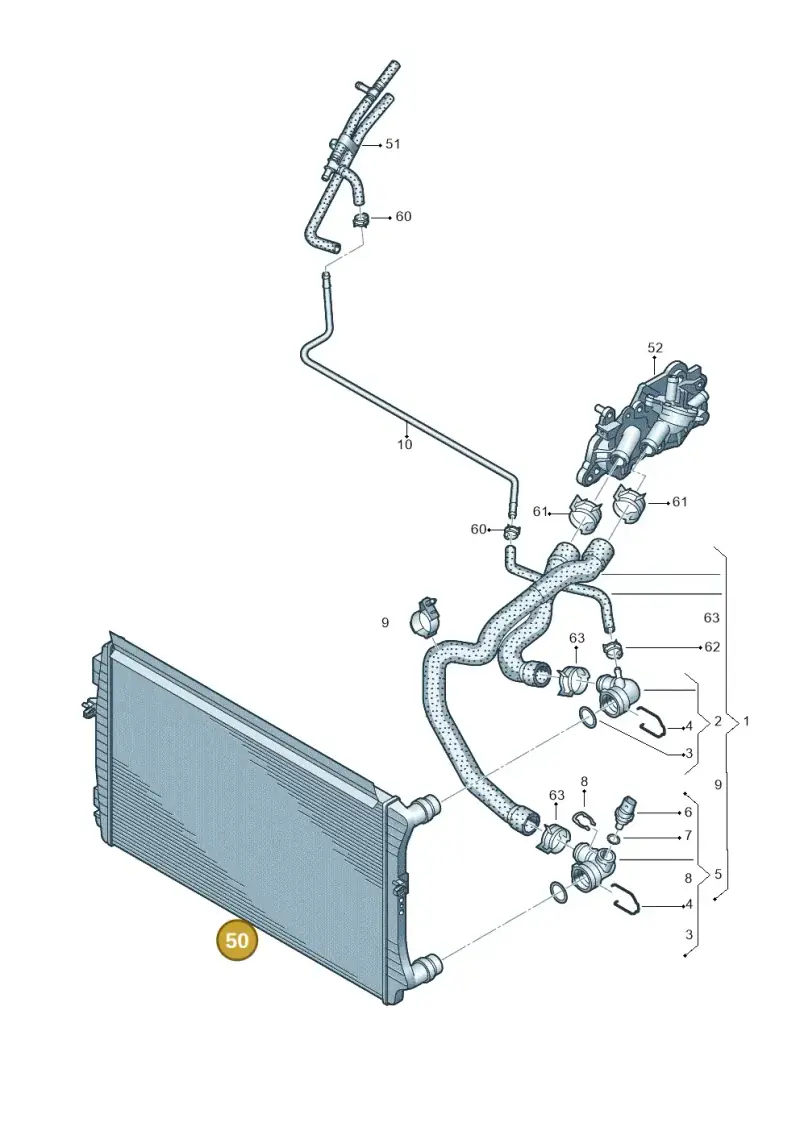 5Q0121251EC — Skoda Octavia (2017-2020) diagram 745121210, position 50