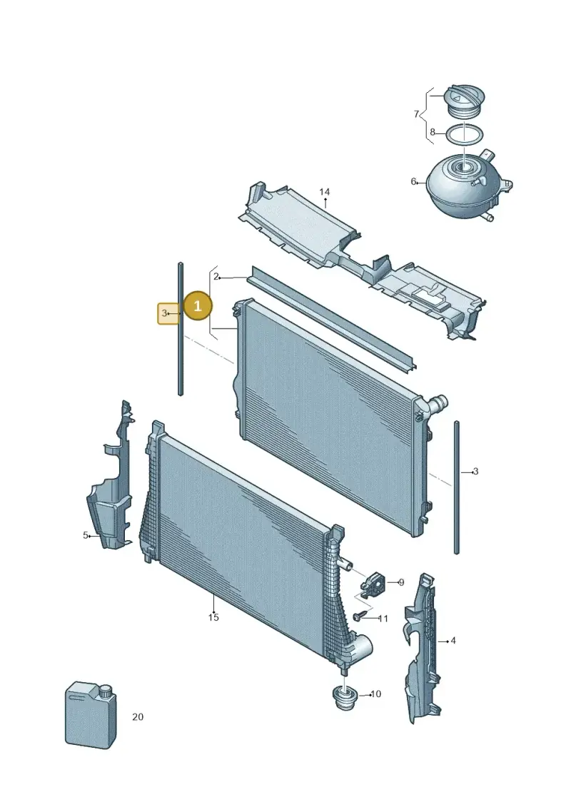 5Q0121251EP — Skoda Superb Combi (2015-2024) diagram 793121720, position 1