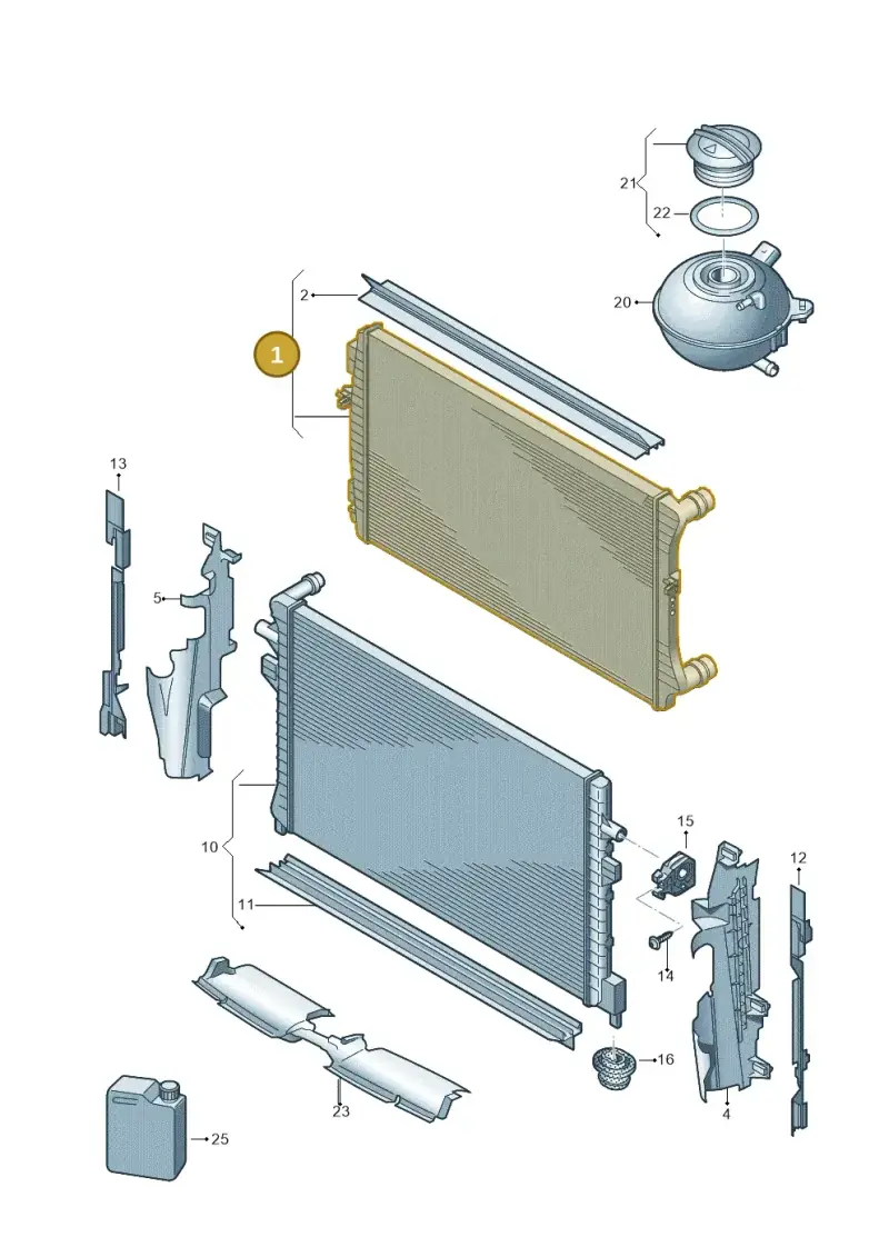5Q0121251EQ — Skoda Superb Combi (2015-2024) diagram 793121700, position 1
