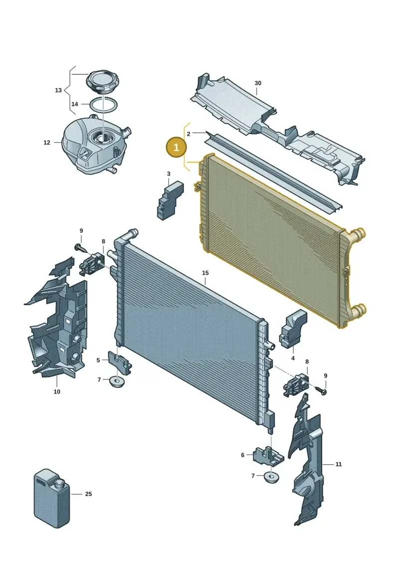 5Q0121251GQ — Skoda Octavia (2019-2024) diagram 5h0122100, position 1