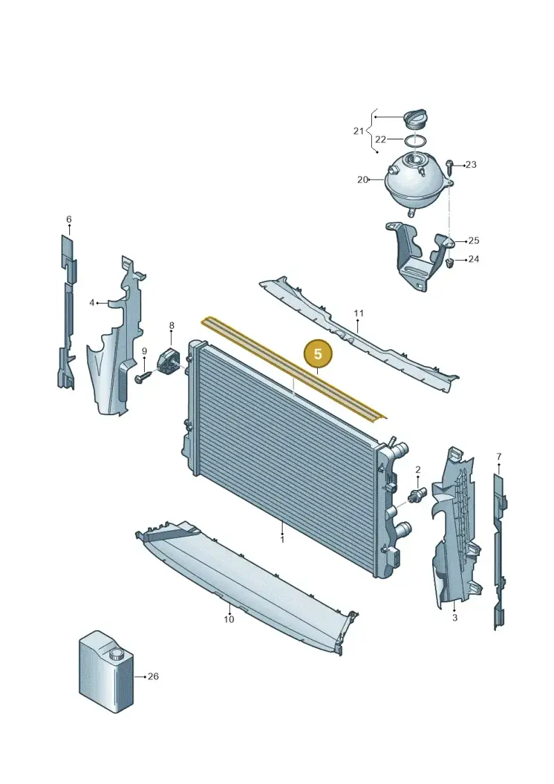 5Q0121345C — Skoda Kodiaq (2018-2022) diagram 884122200, position 5