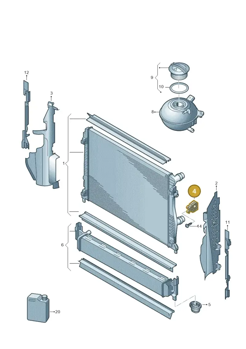 5Q0121367D — Skoda Octavia (2017-2020) diagram 746121740, position 4