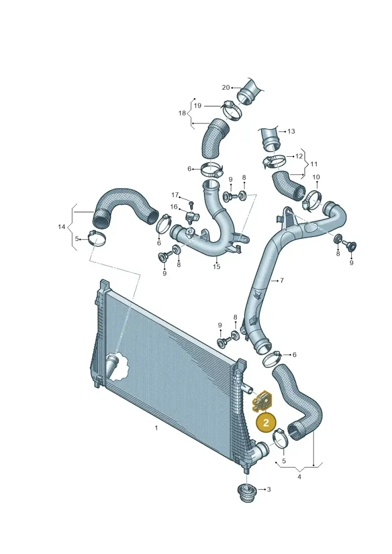 5Q0121367E — Skoda Octavia (2017-2020) diagram 746145780, position 2