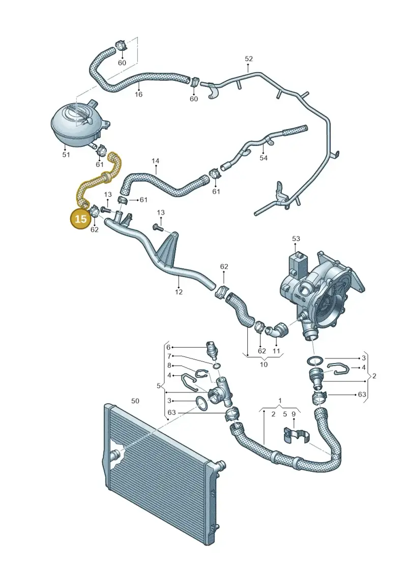 5Q0121447G — Skoda Octavia (2017-2020) diagram 745121250, position 15