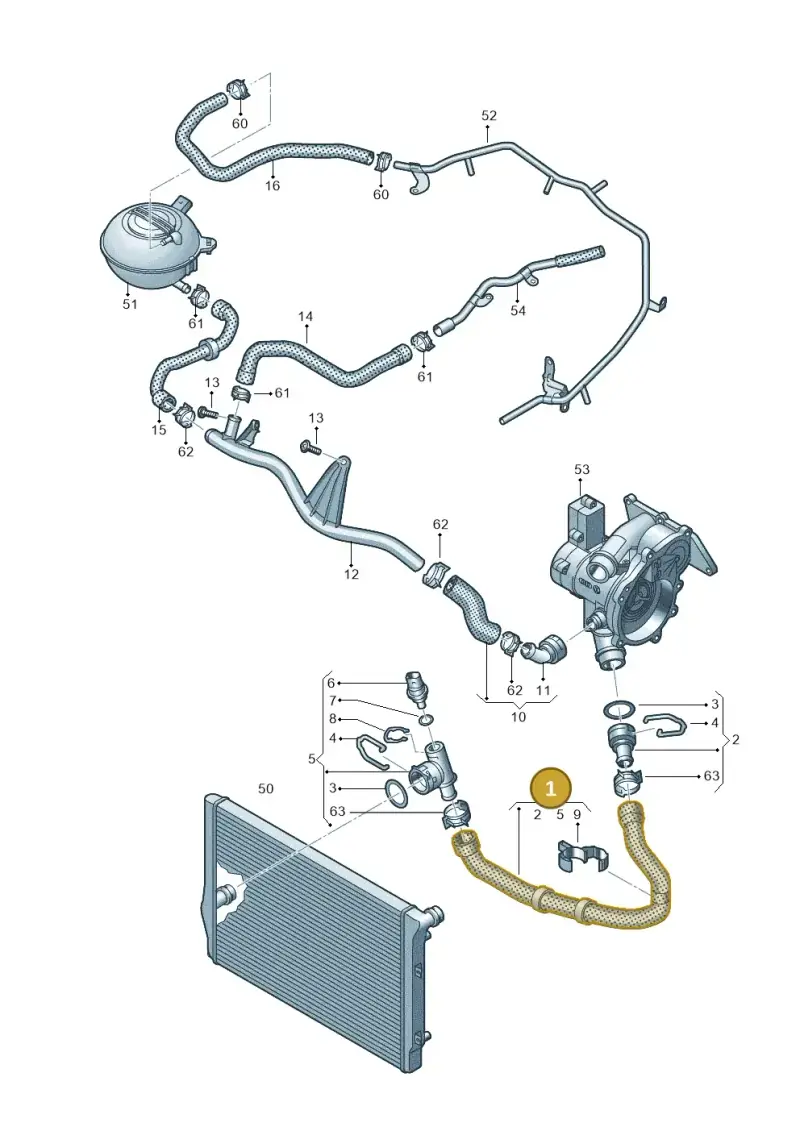5Q0122051B — Skoda Superb Combi (2015-2024) diagram 745121250, position 1