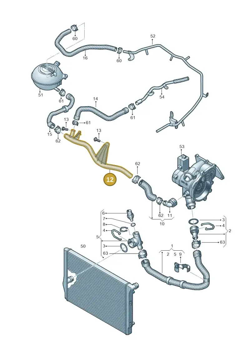 5Q0122058C — Skoda Octavia (2017-2020) diagram 745121250, position 12