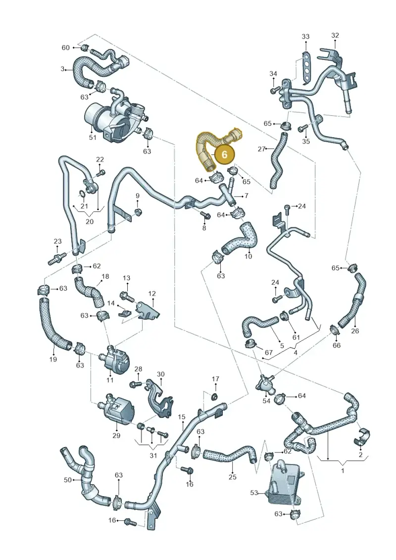 5Q0122073BK — Skoda Karoq (2017-2022) diagram 803121680, position 6