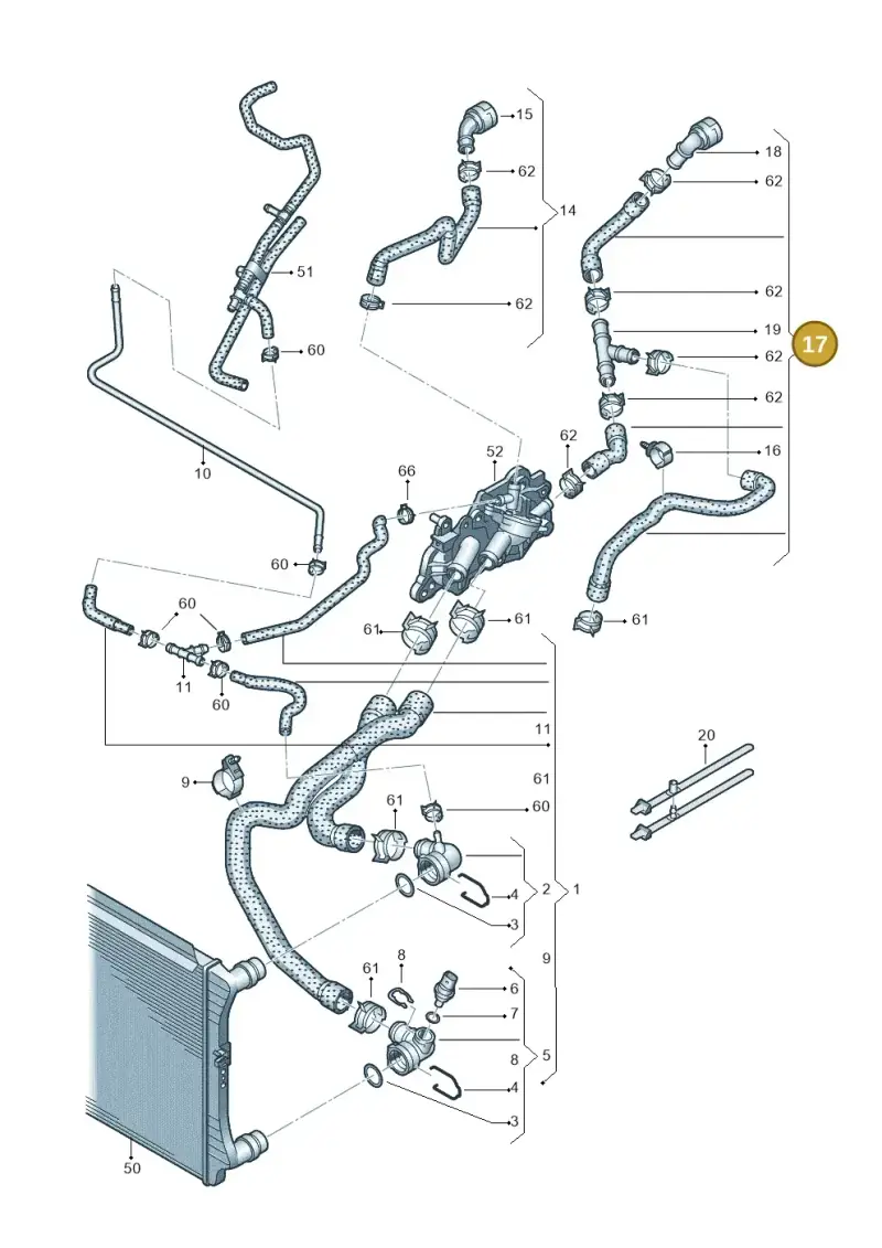 5Q0122073DE — Skoda Karoq (2017-2022) diagram 780121220, position 17