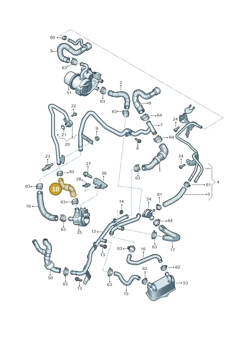 5Q0122073H — Skoda Octavia (2019-2024) diagram 745121590, position 18
