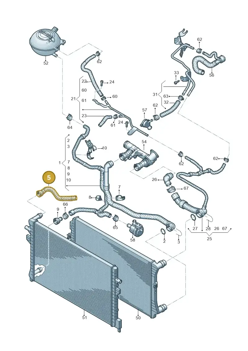 5Q0122101BE — Skoda Karoq (2017-2022) diagram 793121310, position 5