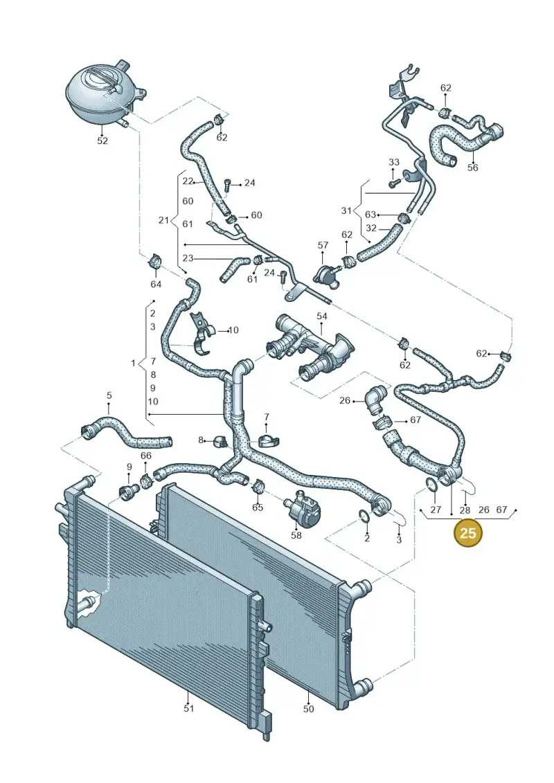 5Q0122101CM — Skoda Octavia (2017-2020) diagram 793121310, position 25