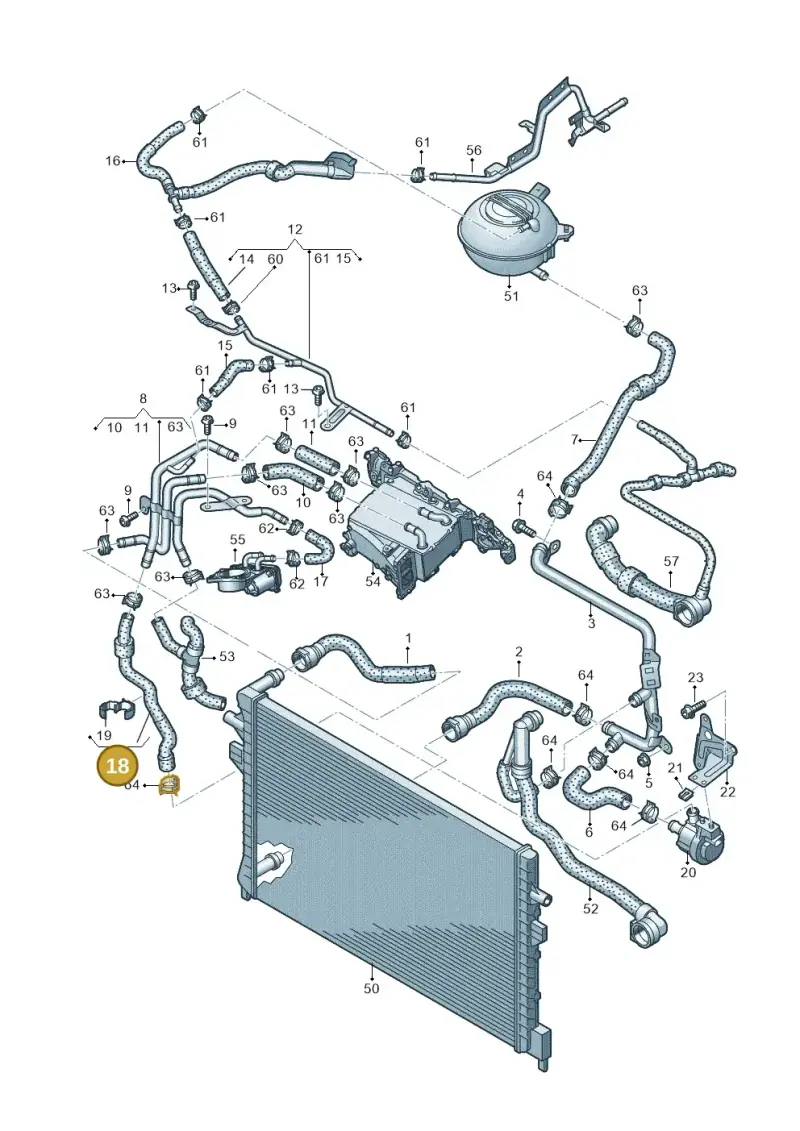 5Q0122101R — Skoda Octavia (2012-2017) diagram 745121300, position 18