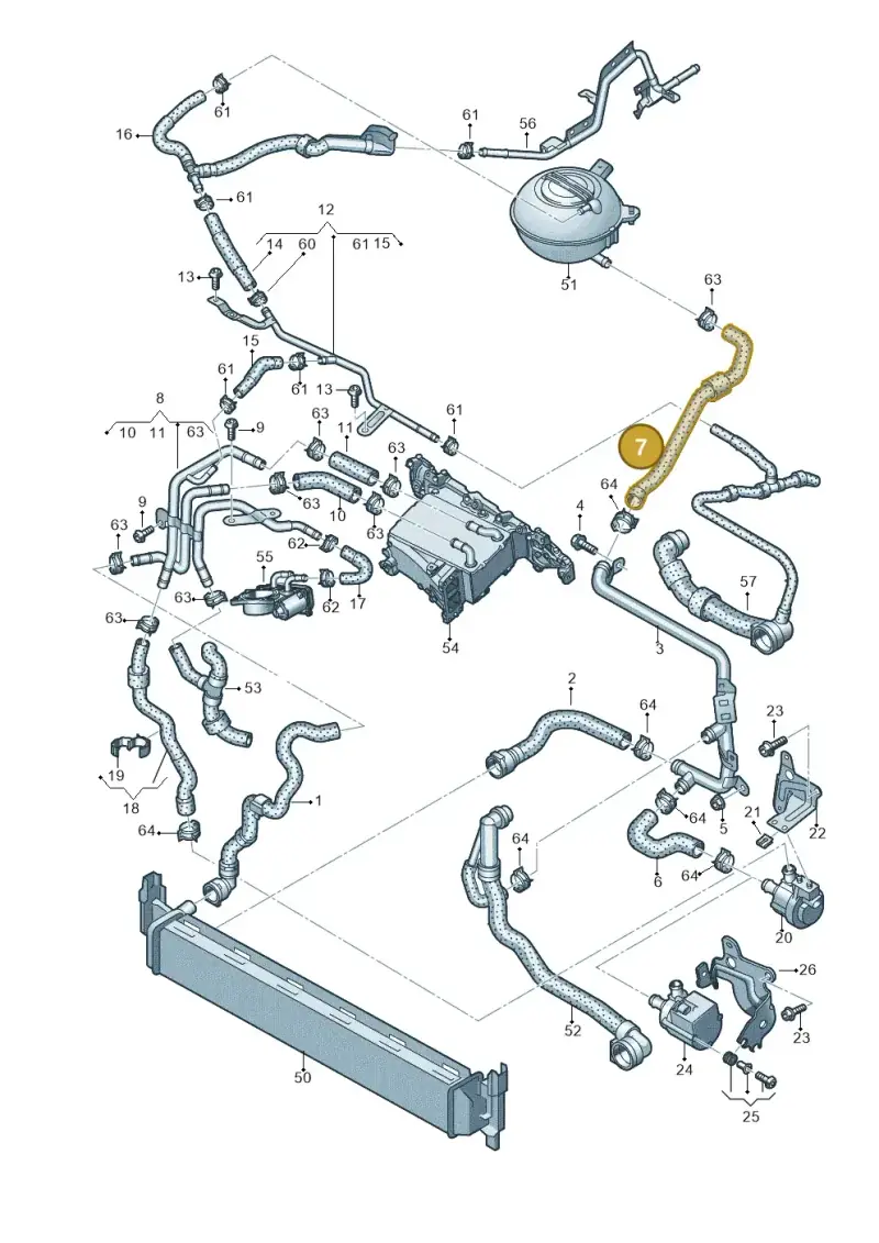 5Q0122109K — Skoda Octavia (2012-2017) diagram 746121370, position 7