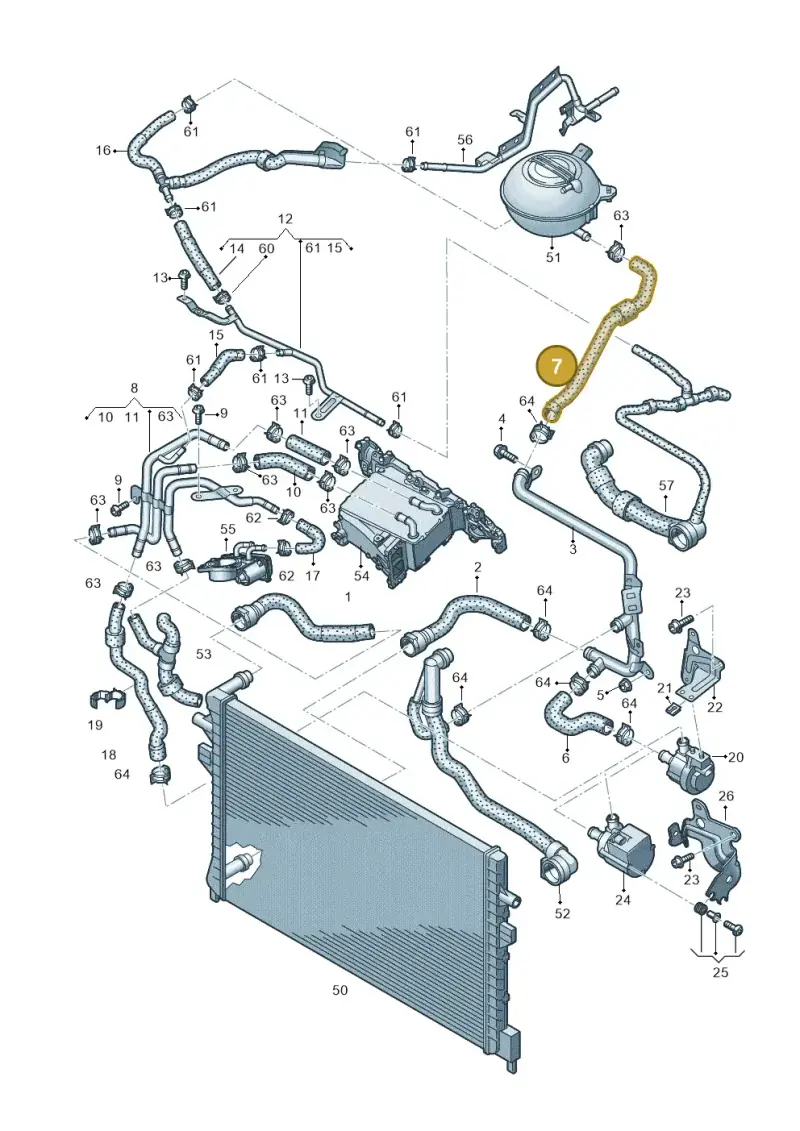 5Q0122109K — Skoda Octavia (2012-2017) diagram 746121380, position 7