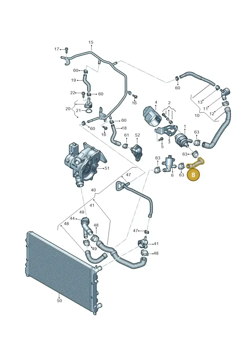 5Q0122157AB — Skoda Kodiaq (2018-2022) diagram 869121410, position 8