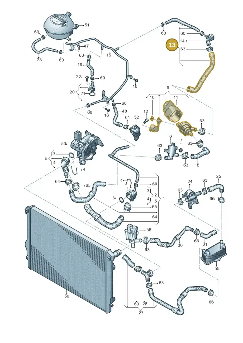 5Q0122157CQ — Skoda Octavia (2019-2024) diagram 746121580, position 13