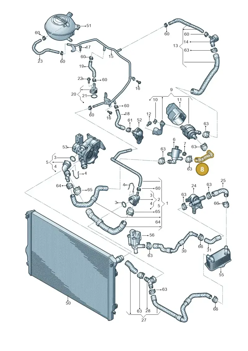 5Q0122157EQ — Skoda Octavia (2019-2024) diagram 746121580, position 8
