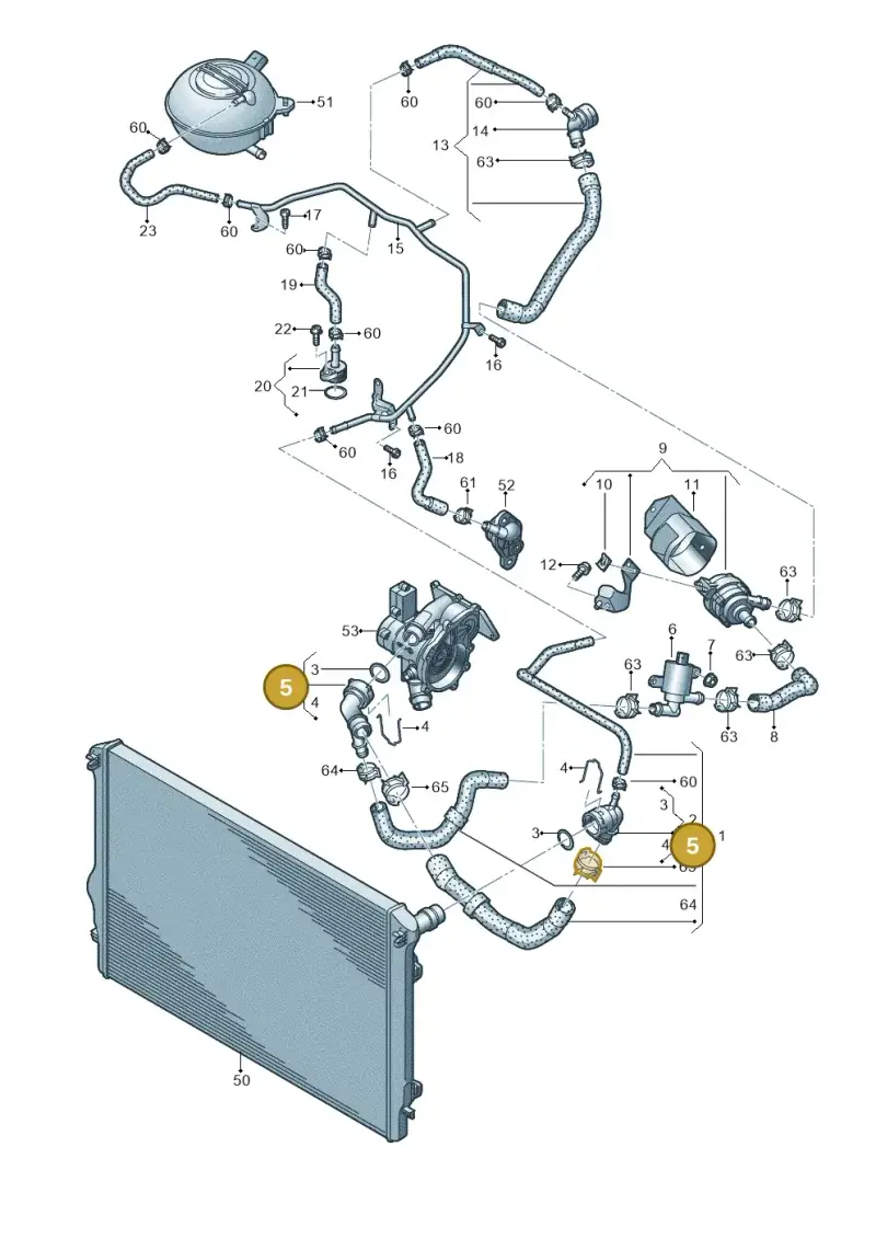 5Q0122291AL — Skoda Octavia (2017-2020) diagram 746121510, position 5