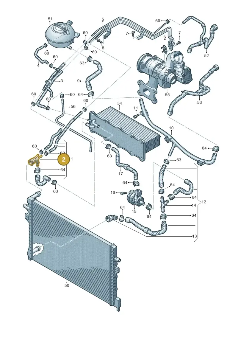 5Q0122291E — Skoda Octavia (2017-2020) diagram 745121200, position 2
