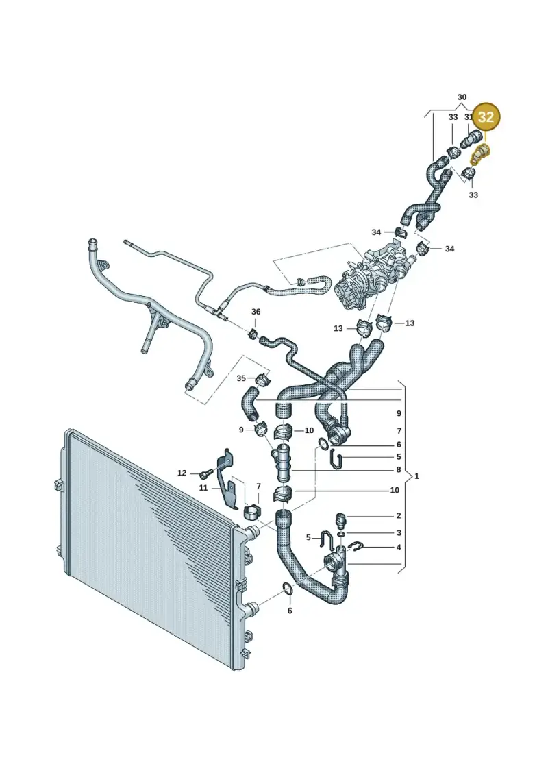 5Q0122291EB — Skoda Superb Combi (2023-) diagram 2f0121320, position 32