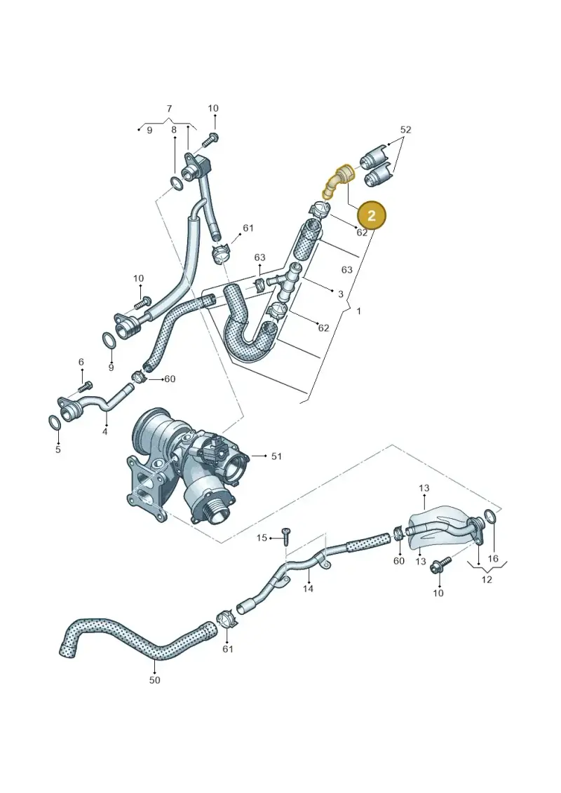 5Q0122291H — Skoda Octavia (2019-2024) diagram 850121057, position 2