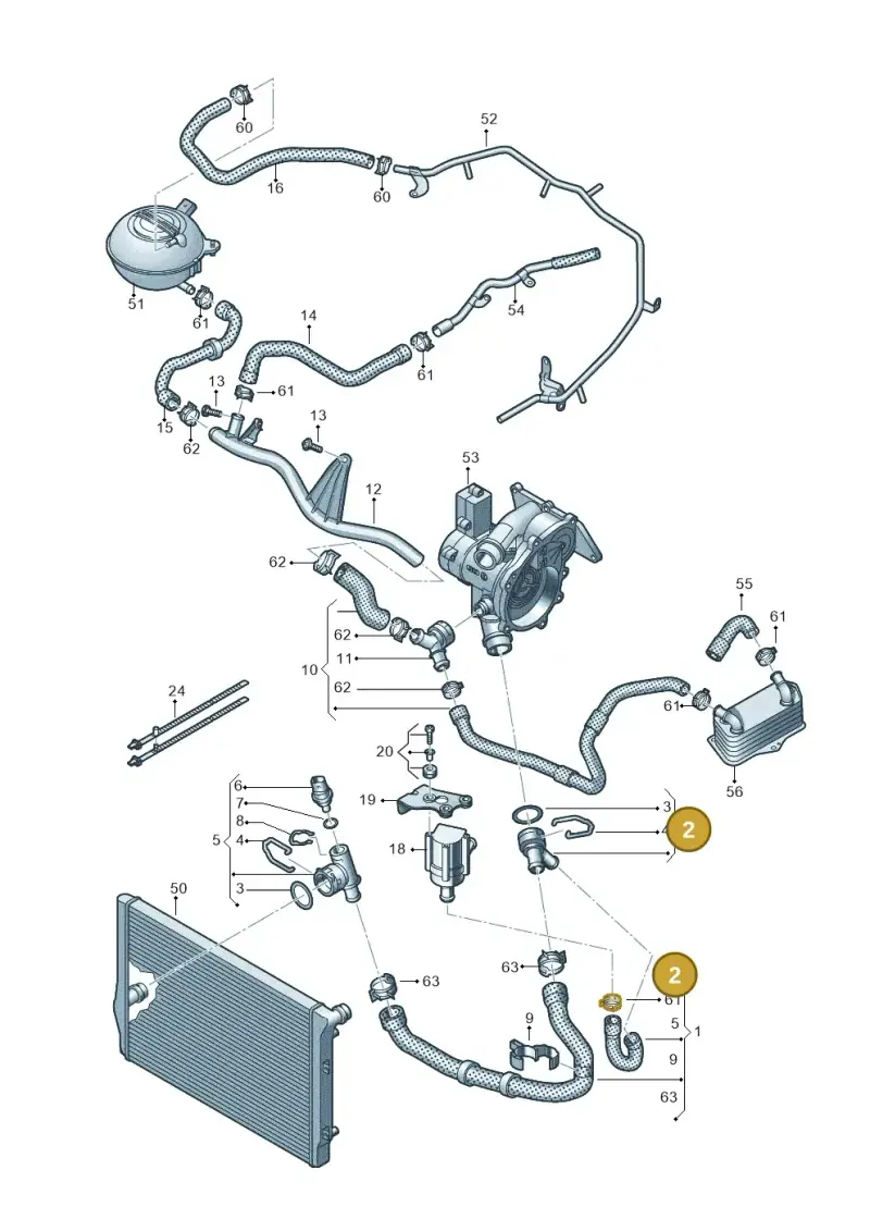 5Q0122291K — Skoda Octavia (2017-2020) diagram 746121570, position 2