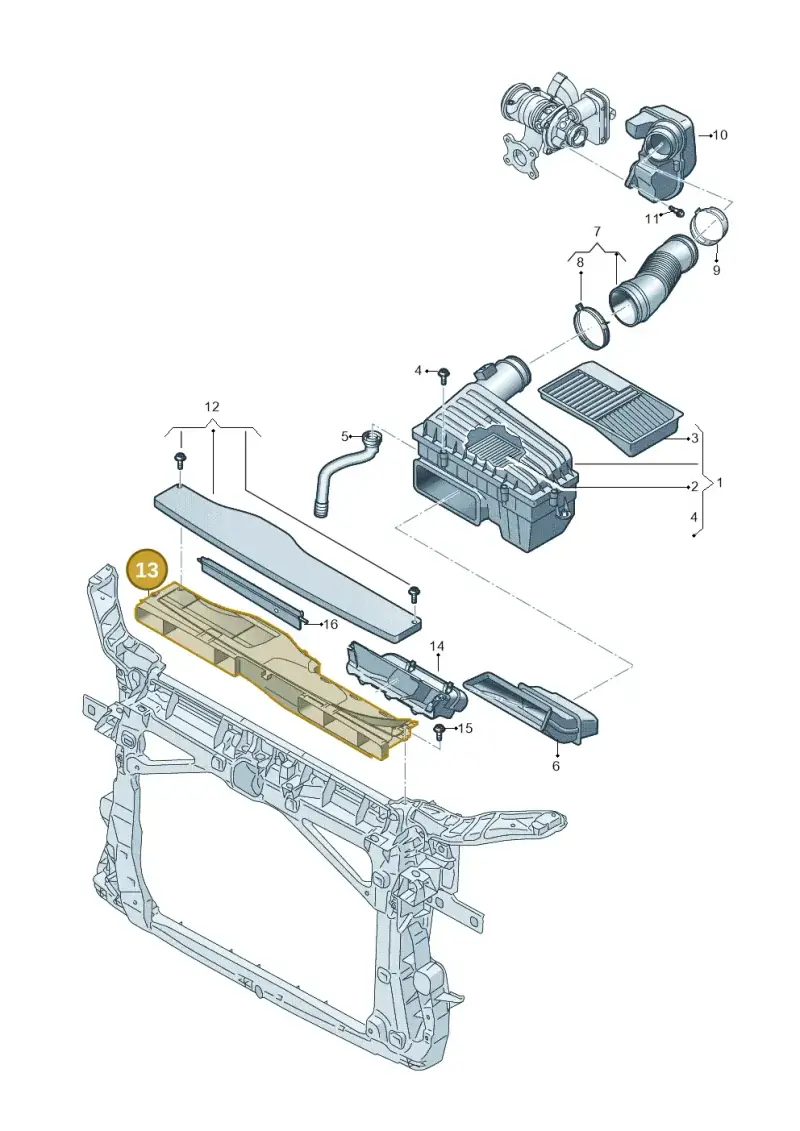5Q0129254E — Skoda Octavia (2019-2024) diagram 884129050, position 13