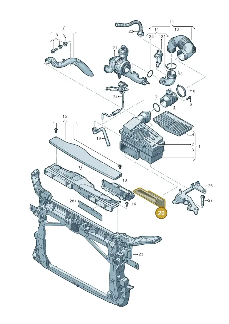 5Q0129618B — Skoda Kodiaq (2018-2022) diagram 793129400, position 20