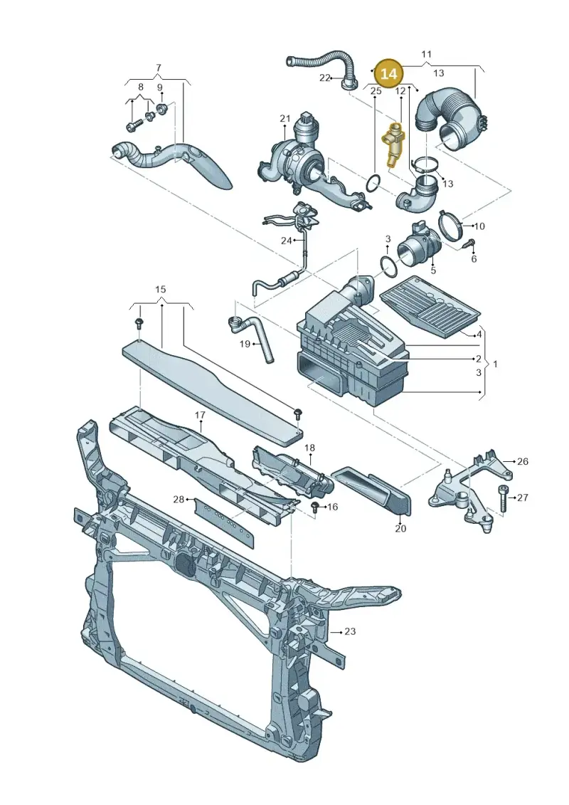 5Q0129635D — Skoda Kodiaq (2018-2022) diagram 793129400, position 14