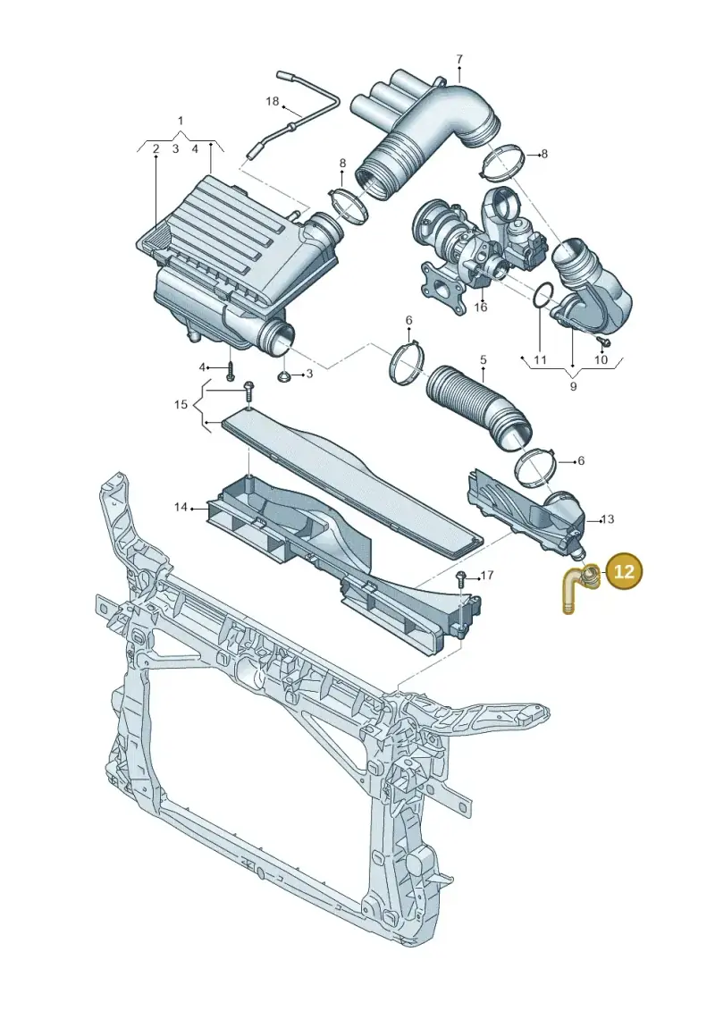 5Q0129637B — Skoda Octavia (2019-2024) diagram 866129100, position 12