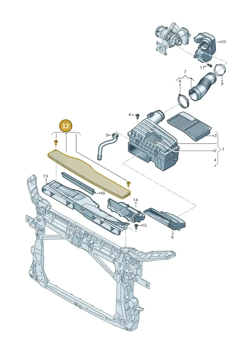 5Q0129954 — Skoda Octavia (2019-2024) diagram 884129050, position 12
