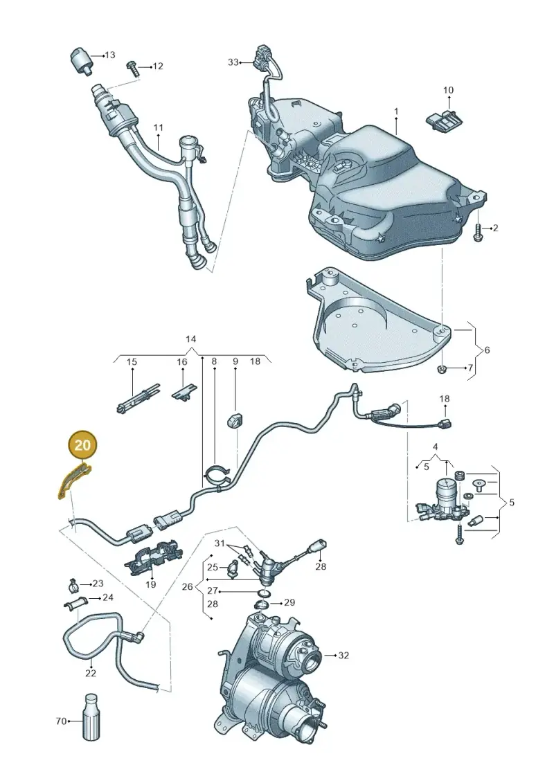 5Q0131327L — Skoda Octavia (2017-2020) diagram 805253100, position 20