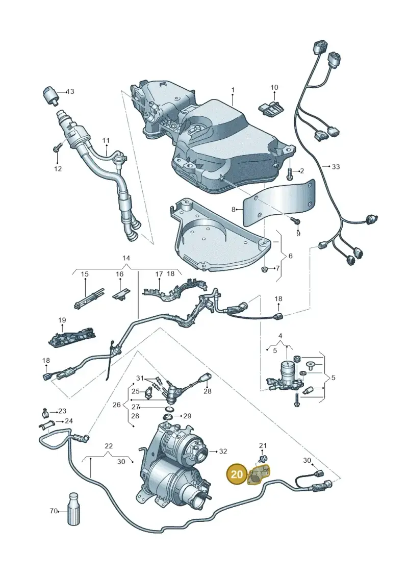 5Q0131327L — Skoda Karoq (2017-2022) diagram 834201100, position 20