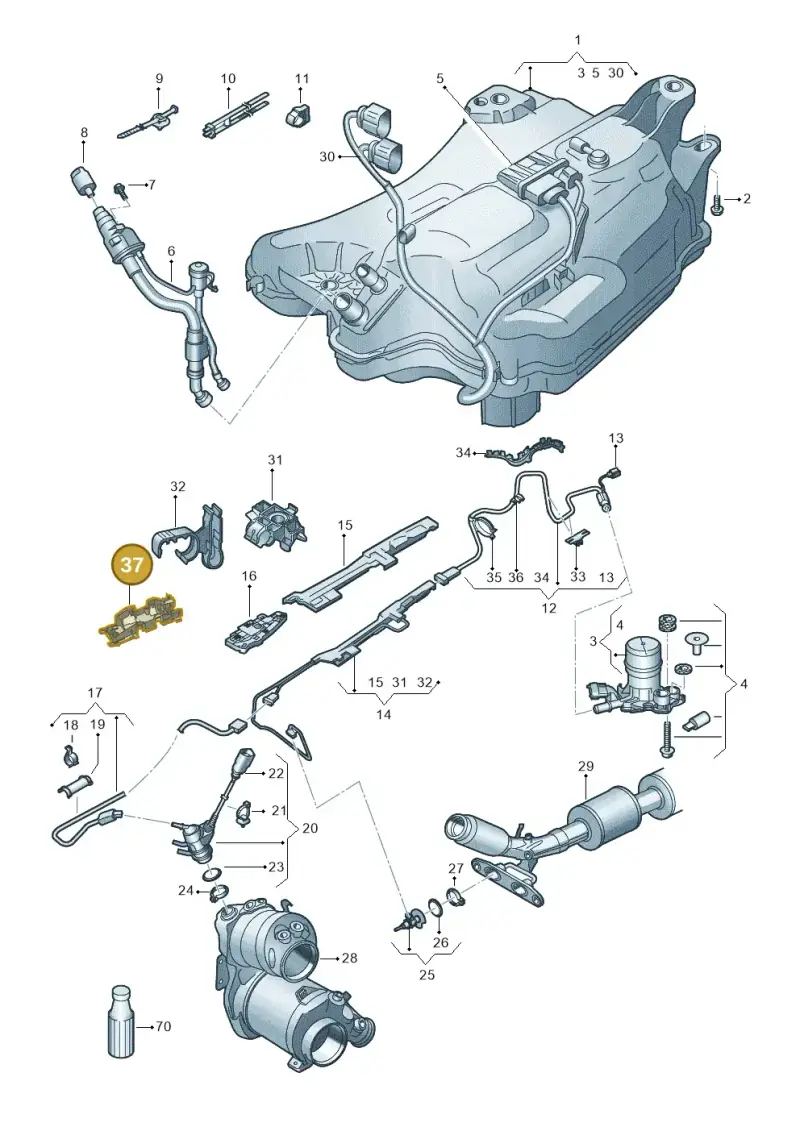 5Q0131327S — Skoda Octavia (2019-2024) diagram 585253100, position 37