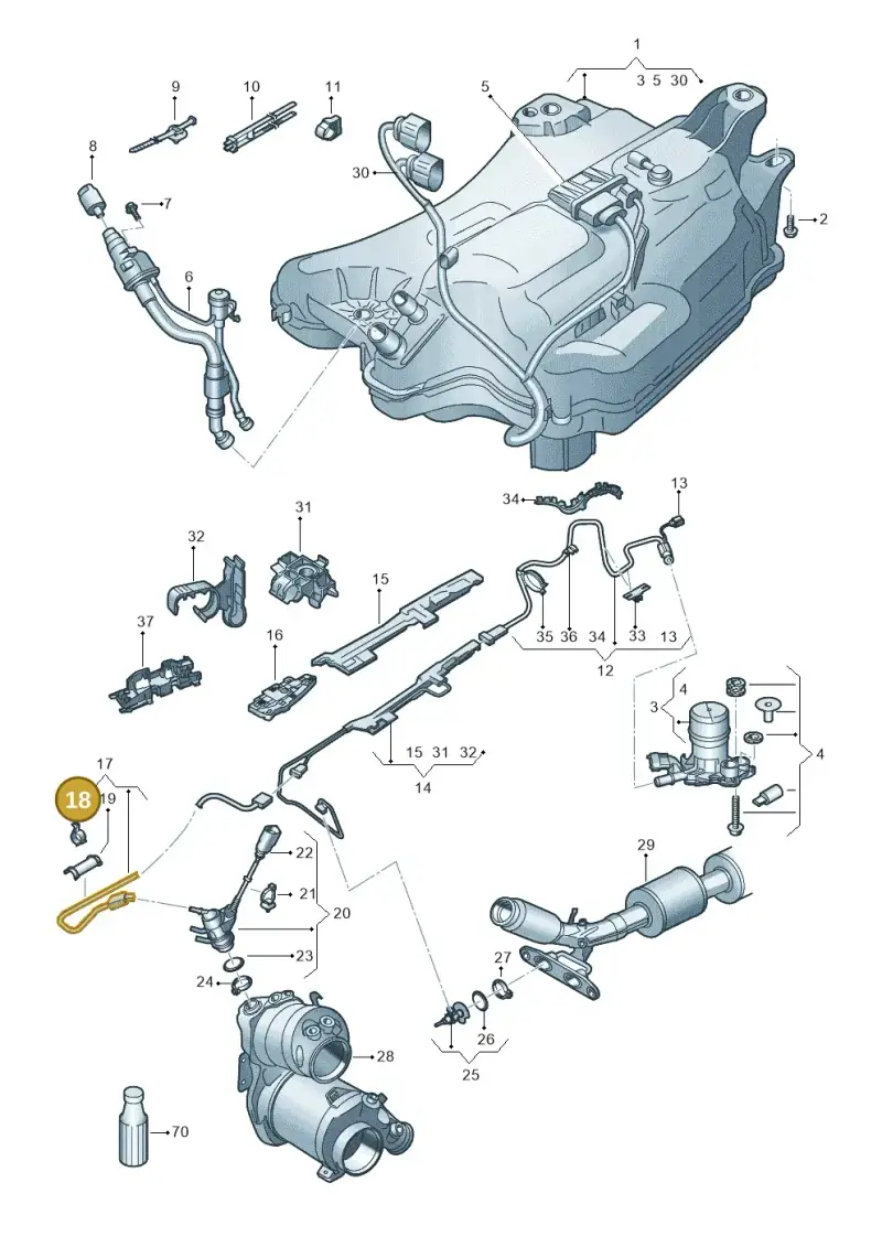 5Q0131645F — Skoda Octavia (2019-2024) diagram 585253100, position 18