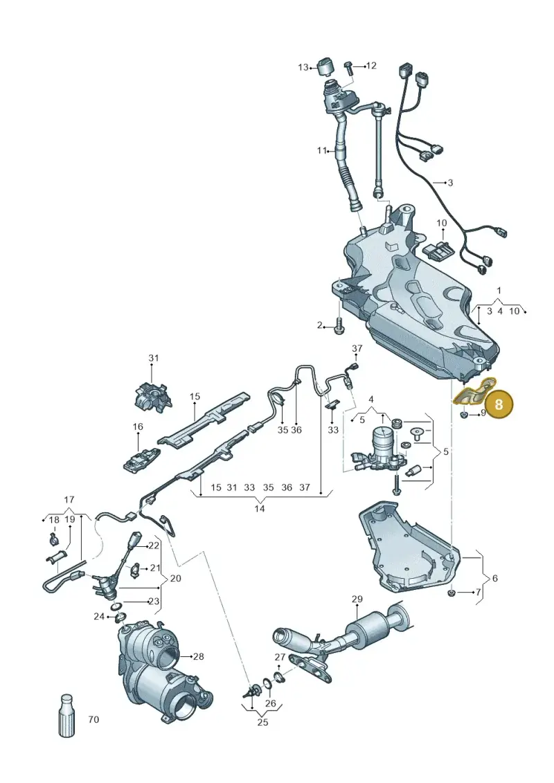 5Q0131891B — Skoda Karoq (2017-2022) diagram 834201120, position 8