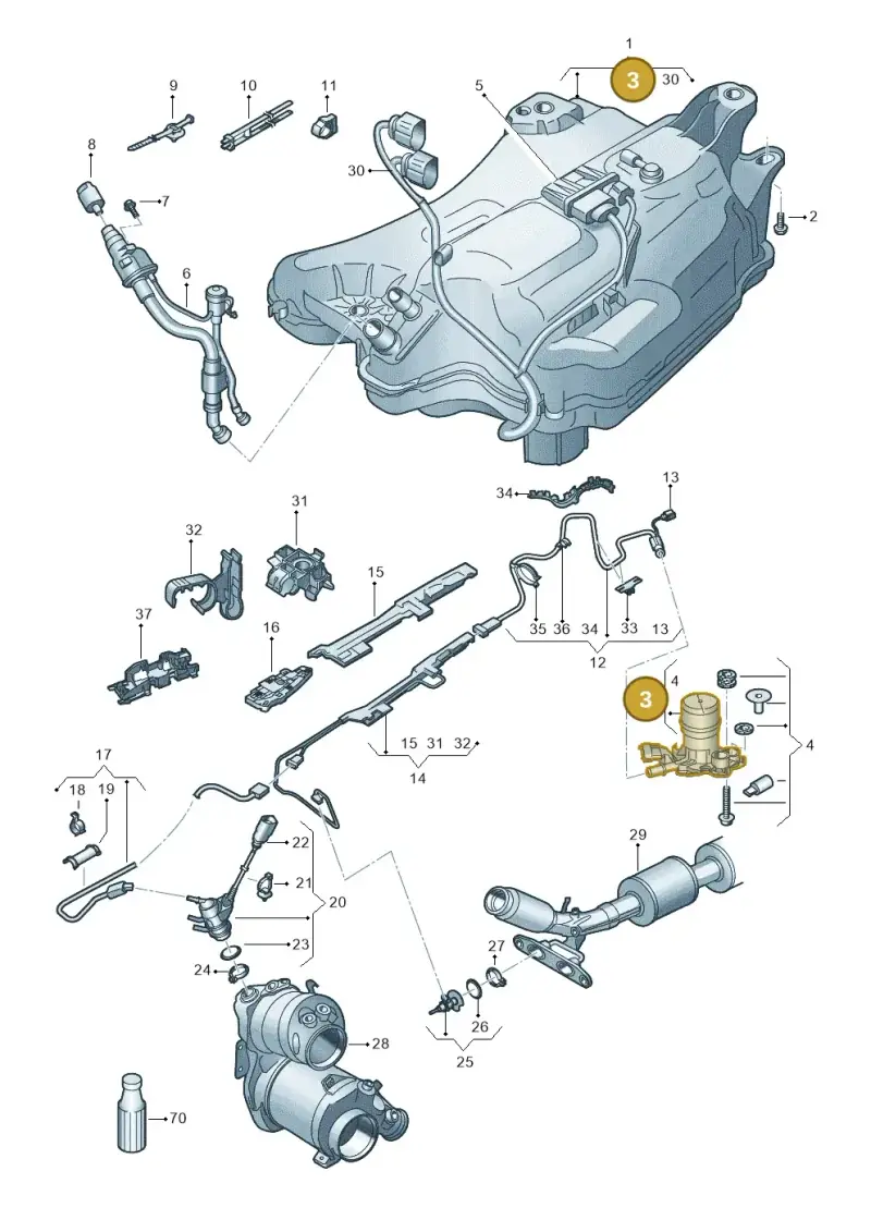 5Q0131971B — Skoda Octavia (2019-2024) diagram 585253100, position 3