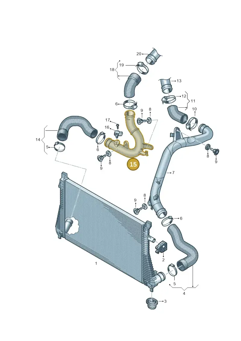 5Q0145770B — Skoda Octavia (2017-2020) diagram 746145780, position 15