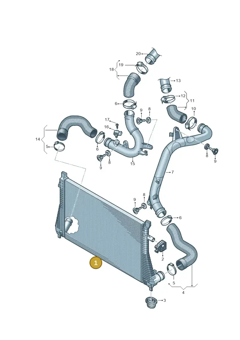 5Q0145803T — Skoda Kodiaq (2018-2022) diagram 746145780, position 1