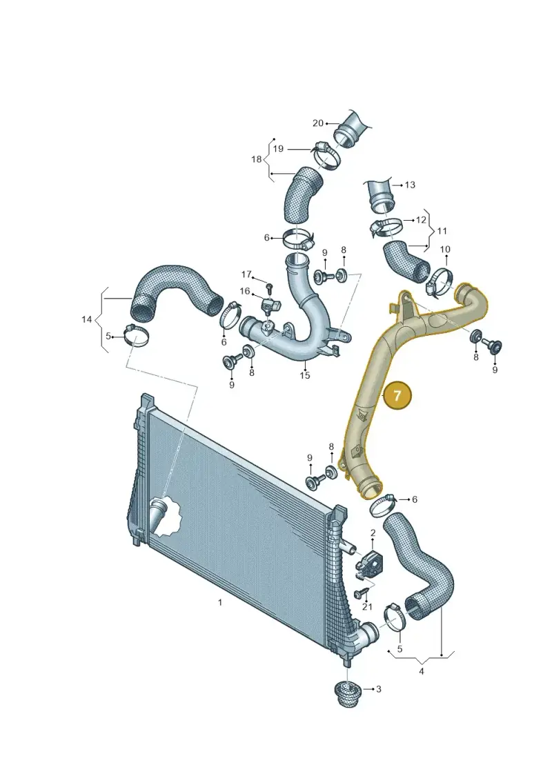 5Q0145840B — Skoda Octavia (2019-2024) diagram 597145800, position 7