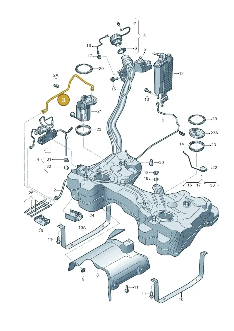 5Q0201293AN — Skoda Octavia (2019-2024) diagram 5h0201042, position 3