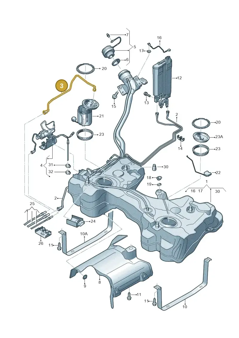 5Q0201293AN — Skoda Karoq (2017-2022) diagram 746201400, position 3