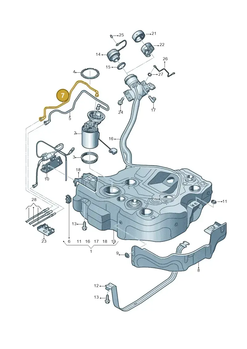 5Q0201293B — Skoda Octavia (2012-2017) diagram 753201150, position 7