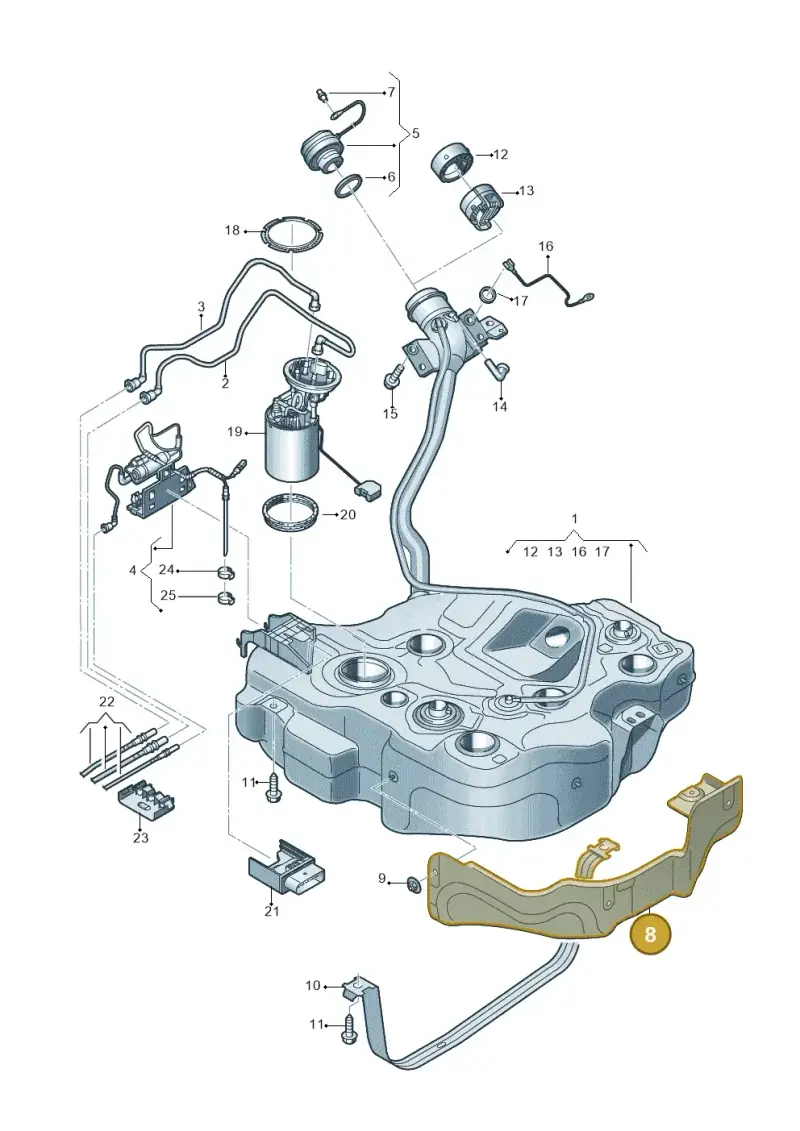 5Q0201307Q — Skoda Octavia (2017-2020) diagram 746201650, position 8