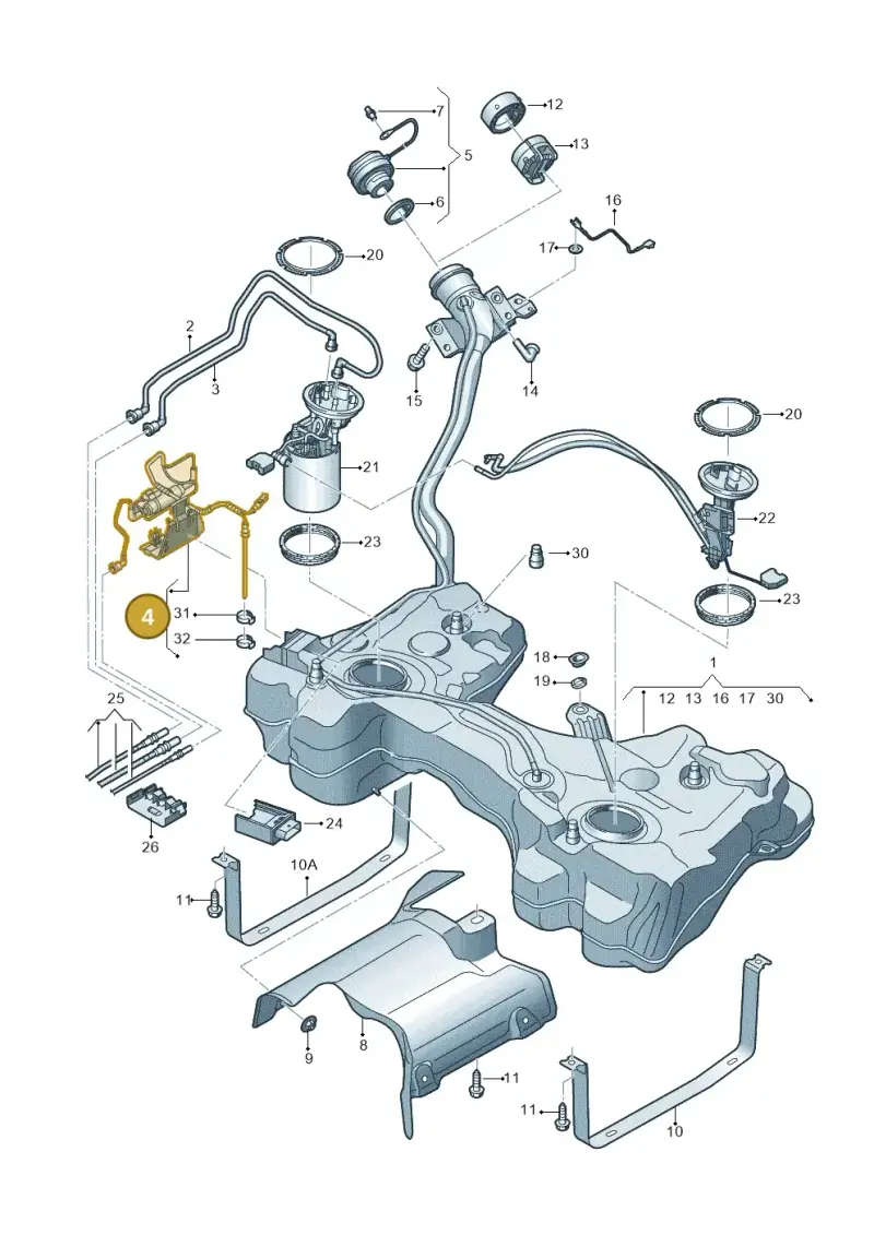 5Q0201607AB — Skoda Karoq (2017-2022) diagram 746201700, position 4