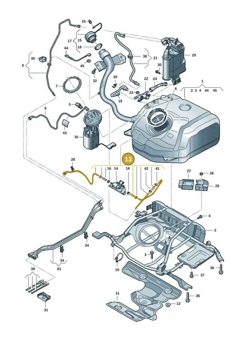 5Q0201607H — Skoda Octavia (2019-2024) diagram 5h0201050, position 13