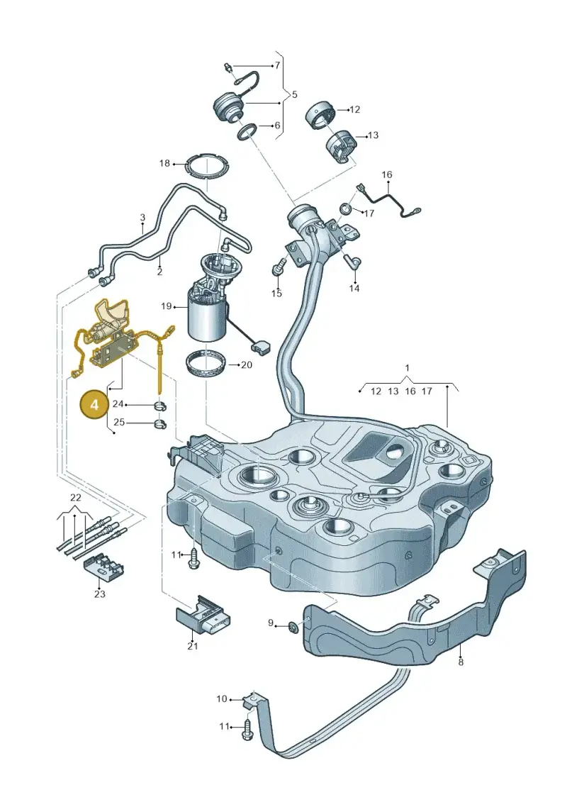5Q0201607K — Skoda Octavia (2017-2020) diagram 746201650, position 4