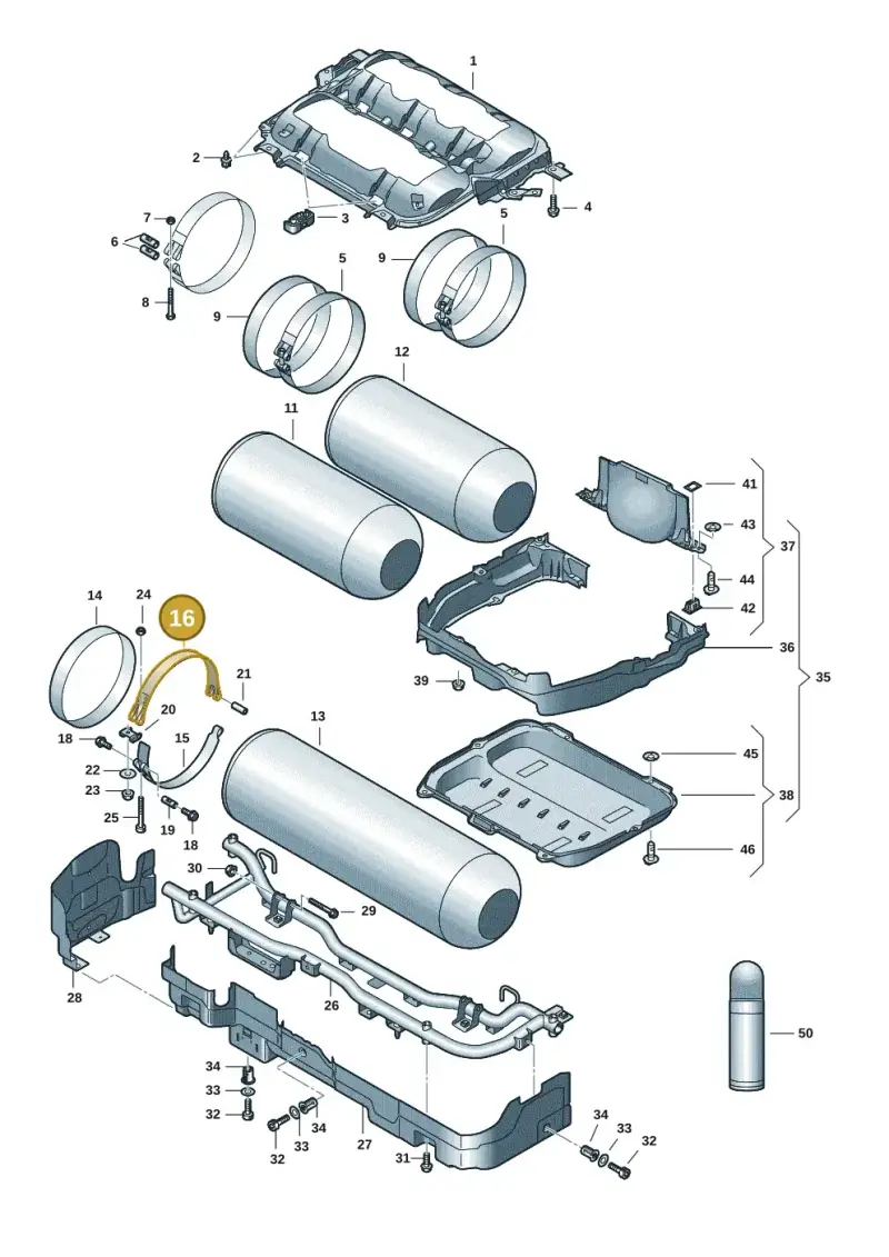 5Q0201655K — Skoda Octavia (2019-2024) diagram 5h0201010, position 16