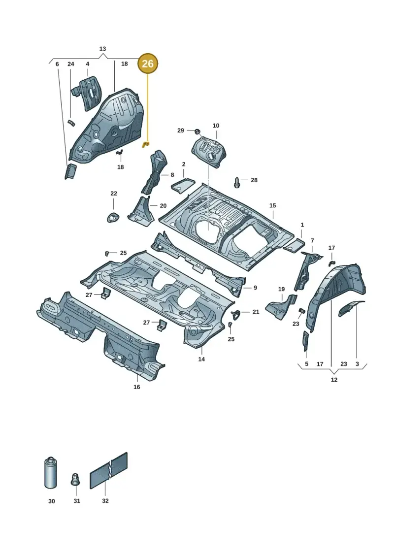 5Q0201827 — Skoda Octavia (2019-2024) diagram 585803055, position 26